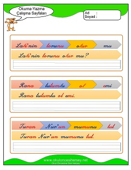 u sesi Grubu Çalışma Sayfaları